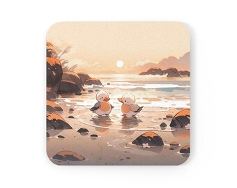 Cute Coaster Kawaii Animal Coasters, Cute Coasters for Desk, Cute Desk Decor, Kawaii Gifts