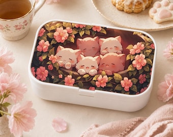 Bento Lunch Box, Cute Cat Design, Kawaii Kitty Container, Cute Food Storage, Back to School Supplies, Kids Lunchbox