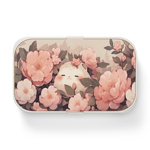 Kawaii Anime Bento Lunch Box, Kawaii Style Food Container, Cute Kid Lunchbox, Kids School Lunch Kit, Bento Box Gift, Kawaii Gift for Her