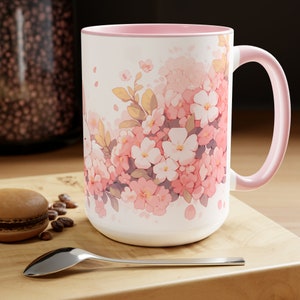 Cute Kawaii Bunny Mug 15oz, Cute Mugs Aesthetic, Easter Gifts, Kawaii Anime Bunny Rabbit Easter, Mug with Bunny Print image 7