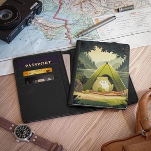 Kawaii Animal Passport Cover: Faux Leather Travel Wallet