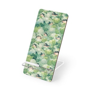 Kawaii Anime Phone Stand, Cute Phone Holder for Girls, Kawaii Cabbage Desk Decor, Cute Tech Accessories, Phone Stand Holder Gift