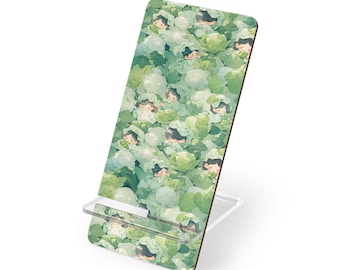 Kawaii Anime Phone Stand, Cute Phone Holder for Girls, Kawaii Cabbage Desk Decor, Cute Tech Accessories, Phone Stand Holder Gift