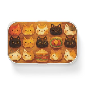 Bento Box de Gato Kawaii: Lonchera de estilo japonés para niños