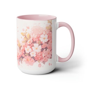 Cute Kawaii Bunny Mug 15oz, Cute Mugs Aesthetic, Easter Gifts, Kawaii Anime Bunny Rabbit Easter, Mug with Bunny Print image 5
