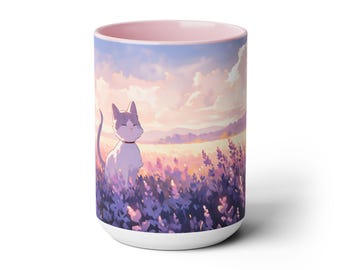かわいい美的猫マグカップ 15オンス、かわいいマグカップ美的、ギフト用のかわいいマグカップ、かわいいアニメマグギフト、誕生日や記念日のマグギフト