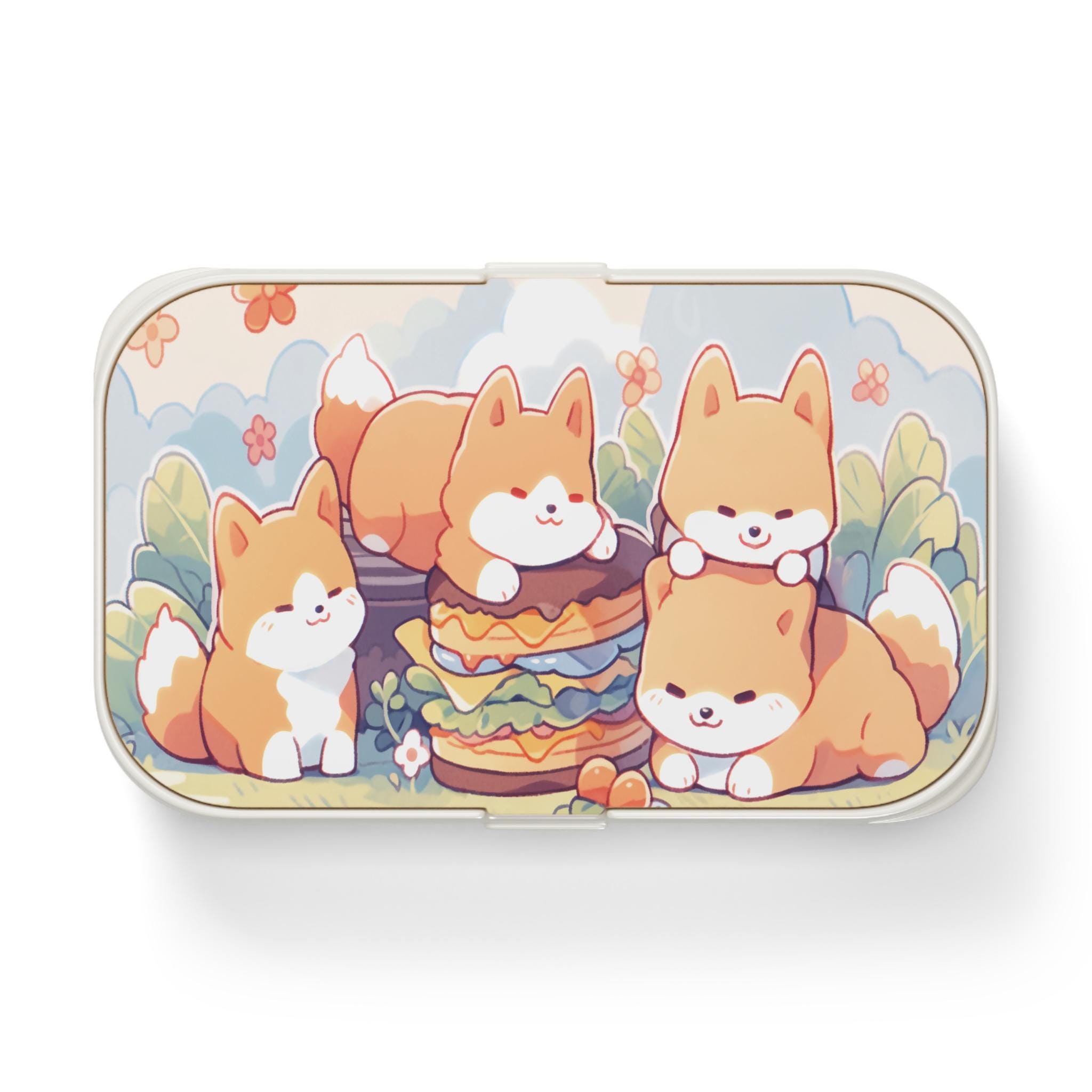 Bento Lunch Box, Kawaii Shiba Inu Design, Cute Japanese Style Food Container, Meal Prep Container, Lunch Bag, Back to School, Food Storage