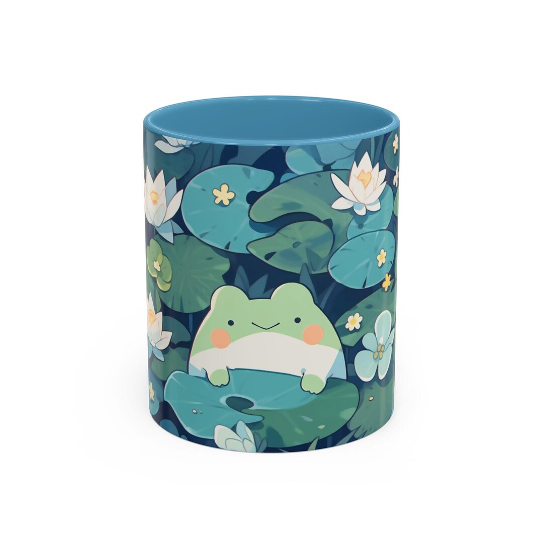 Kawaii Cute Frog 11oz Mug, Cute Mug Aesthetic, Animal Lover Gift, Cute ...