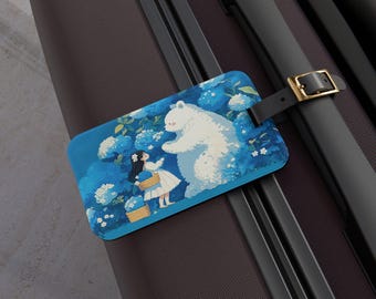 Kawaii Anime Girl Luggage Tag: Acrylic Travel Bag Identifier