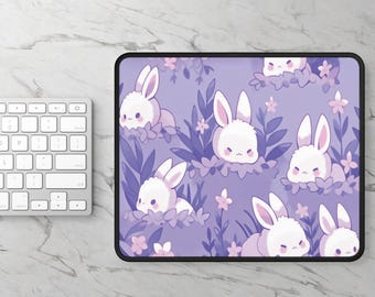 Aesthetic Mouse Pad, Kawaii Gaming Mouse Pad, Cute Bunny Desk Pad, Kawaii Desk Decor, Cute Desk Accessories, Cute Animal Desktop Decor