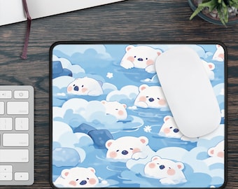 Aesthetic Mouse Pad, Kawaii Gaming Mouse Pad, Cute Bears Desk Pad, Kawaii Desk Decor, Cute Desk Accessories, Matching Desk Accessories