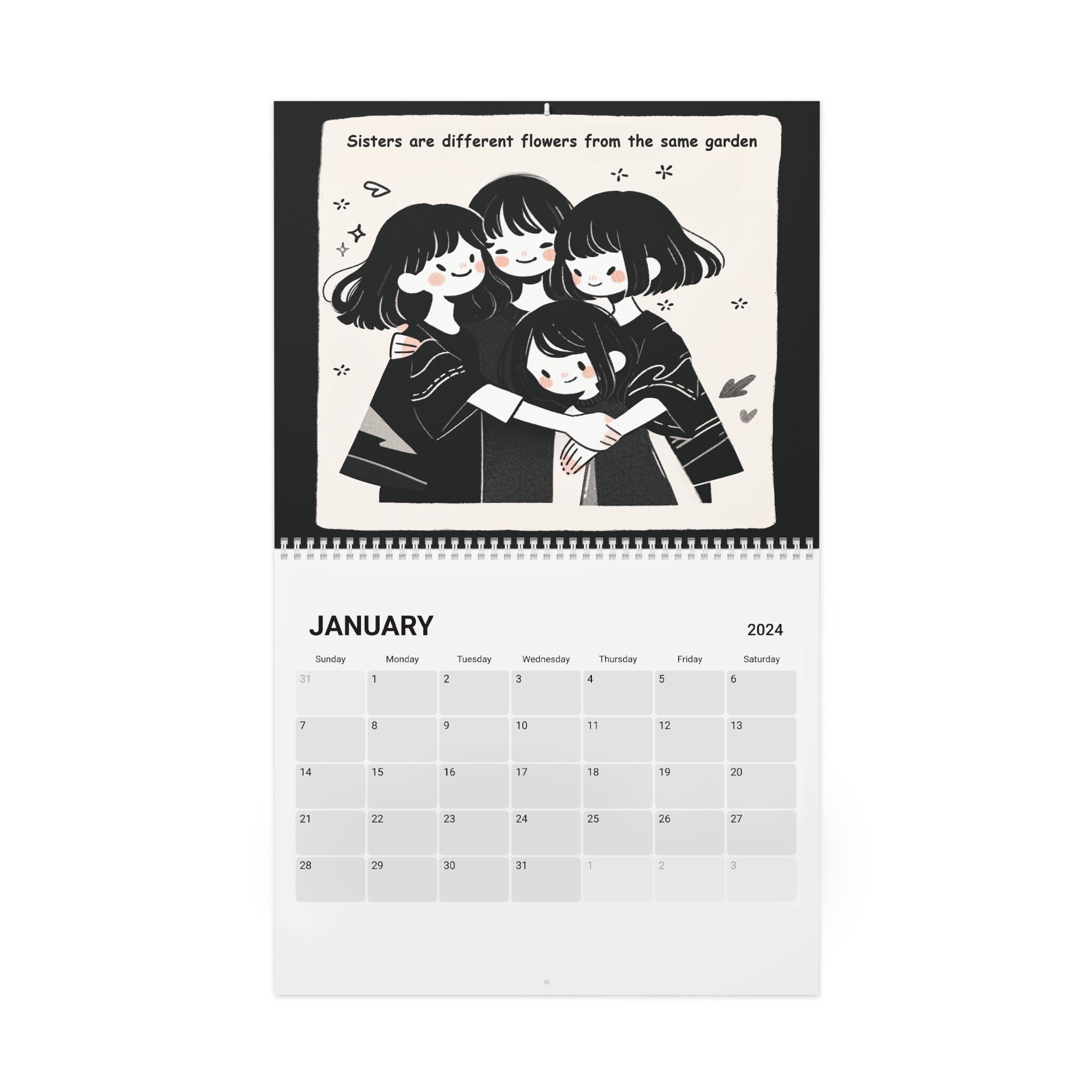 Anime 2024 Calendar, Anime Decor