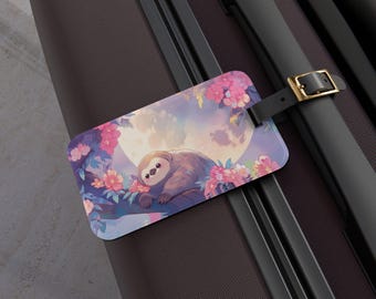 Kawaii dierenbagagelabel, schattig Moonlight-bagagelabel, reisaccessoires, ID-tag rugzak, koffer-ID, uniek cadeau