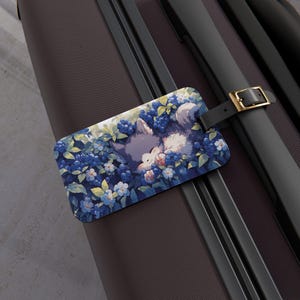 Kawaii Fox Luggage Tag, Cute Anime Blueberry Bag Tag, Travel Suitcase Identifier, Gift for Travelers, Backpack Accessory, Fox Lover Gift