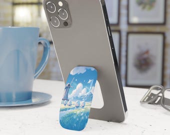 Kawaii Phone Click-On Grip, Kawaii Anime Sheep Village Phone Grip, Cute Cartoon Animal Clickon Grip, Sheep Lover Gift
