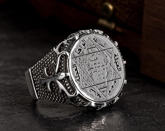 König-Salomon-Dschinn-Ring – Rituell geweihter Talisman für Reichtum, Autorität und tiefen Schutz | 1 von 1