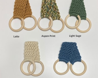 Crochet Towel Double Ring Hanger