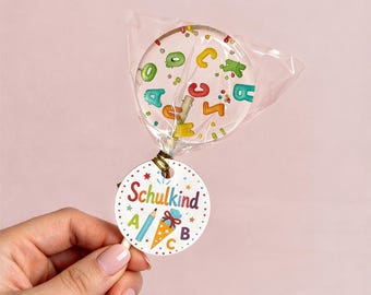 Alphabet lollipop with letter sprinkles | First day of school lollipop | School start | School cone filler | Back to school | Kindergarten farewell