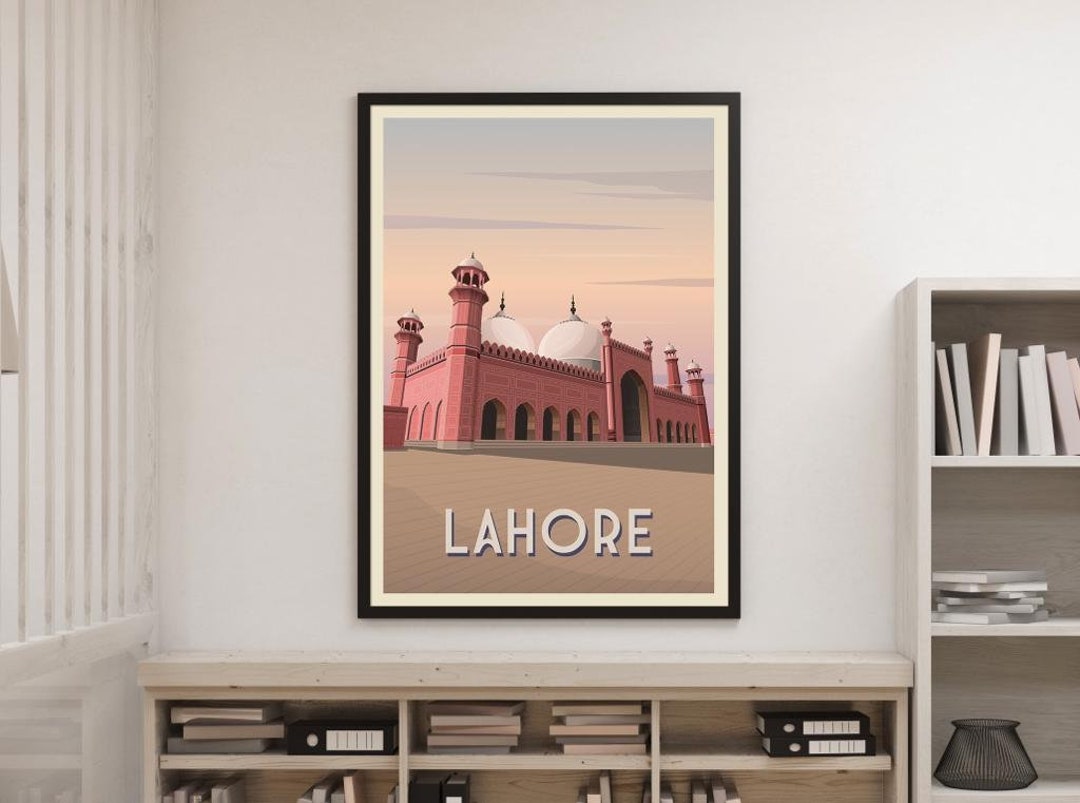 Lahore Badshahi Mosque DIGITAL Print Pakistan Print Wall Art Pakistan