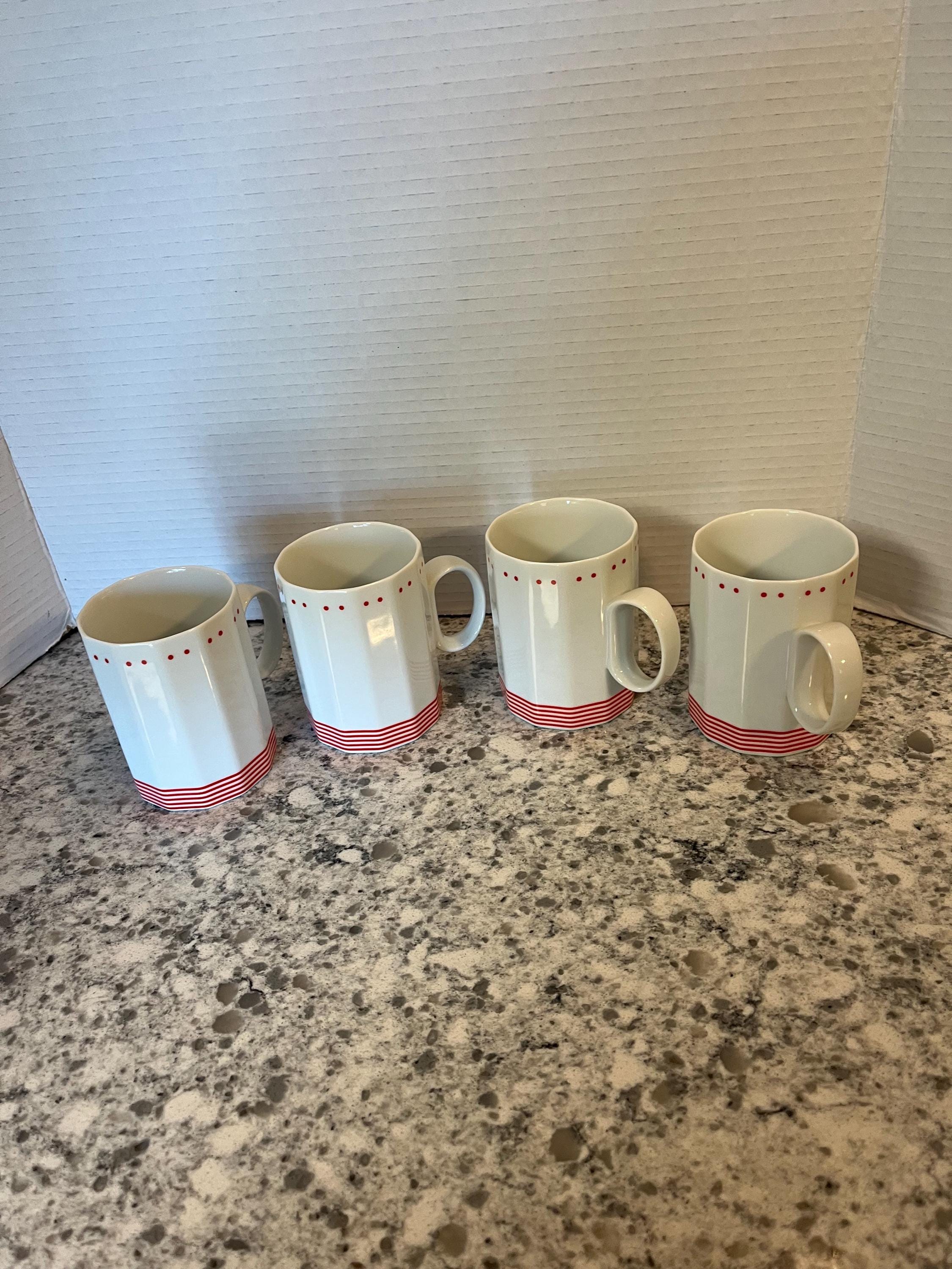 Studio Nova Primary Stripes Red L5302 Mugs set of 4 Japan