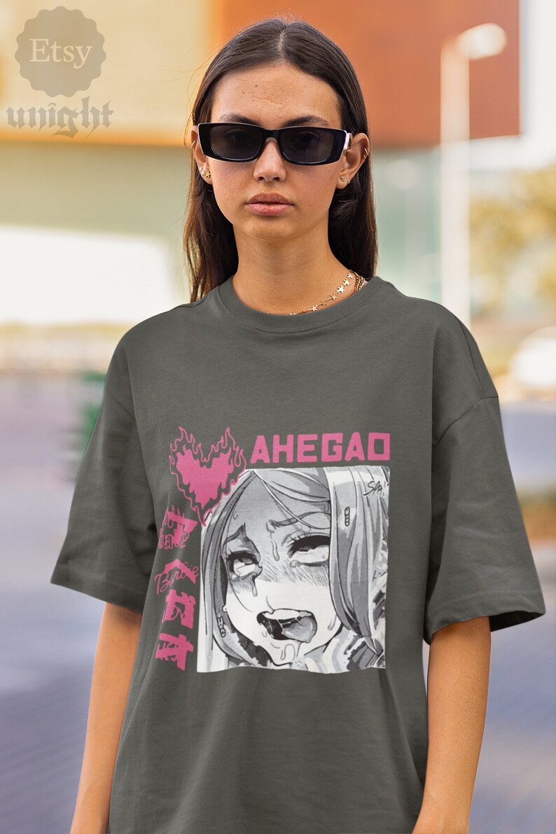 Unisex Sexy Anime Girl Ahegao Face Tshirt Emotional Face Tee Etsy UK