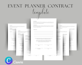 Plantilla de contrato de planificador de eventos, plantilla de contrato de planificador de bodas, plantilla de contrato, plantilla de planificador de eventos, plantilla de planificador de bodas
