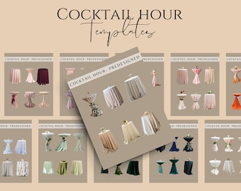 Wedding Design Visual Templates | Cocktail Hour Design Templates | For Wedding Planners | Design Tools for Wedding Planners | Wedding Visual