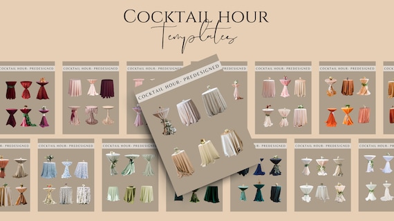 Wedding Design Visual Templates | Cocktail Hour Design Templates | For Wedding Planners | Design Tools for Wedding Planners | Wedding Visual
