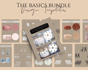 Wedding Design Tool | The Basics Bundle | Canva Template for Wedding Designers | Wedding Visual Aid | Create your own wedding design