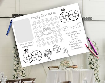 Kids Coloring Sheet for Weddings, Kids Wedding Activities, Wedding Coloring Page, Kid Wedding Stuff, Kids Activities, Wedding Stuff for Kids