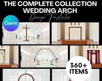 Plantilla de diseño de planificador de bodas, plantilla de boda Canva, herramientas de diseño de bodas, planificador de decoración de bodas, planificador de bodas, herramienta de diseño de bodas