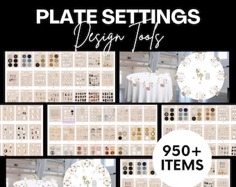 Plate Setting Design Tools For Wedding Planners | Wedding Planner Design Template | Plate Setting Design Items | Canva Design Template