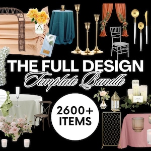 The Full Wedding Design Template Bundle, Canva Wedding Design Templates, DIY Wedding, DIY Canva Wedding Design Mockups, Canva Wedding Style