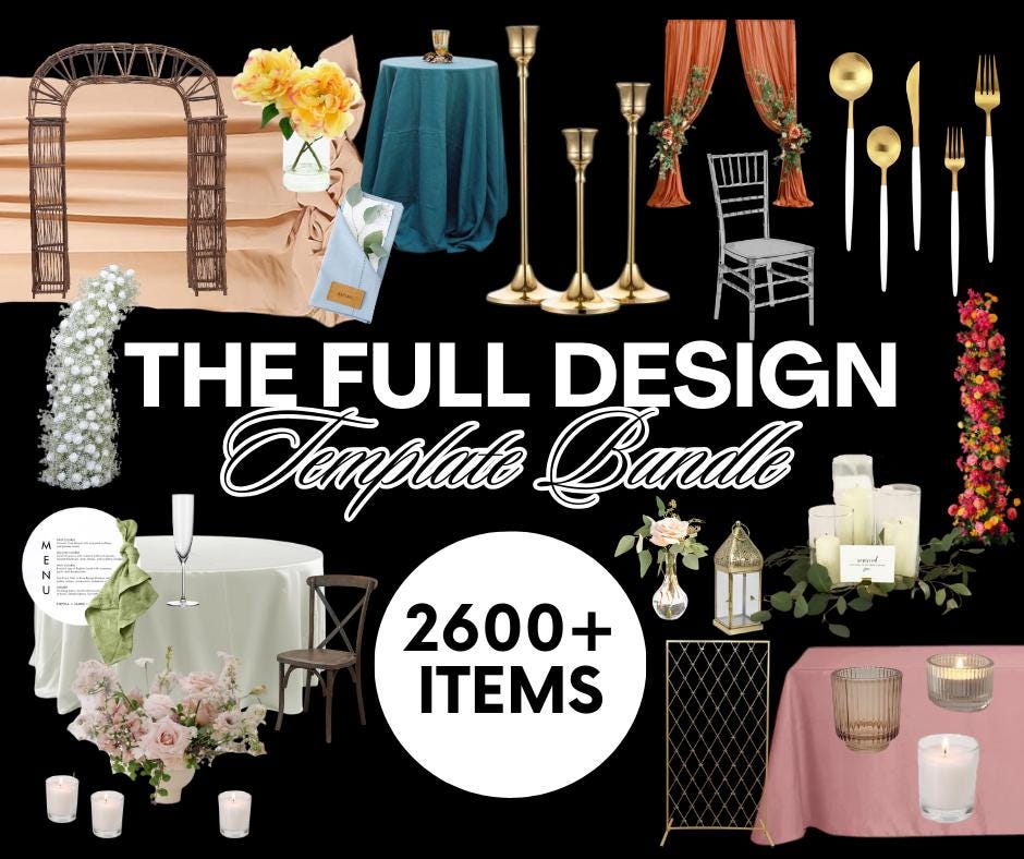 The Full Wedding Design Template Bundle, Canva Wedding Design Templates, DIY Wedding, DIY Canva Wedding Design Mockups, Canva Wedding Style
