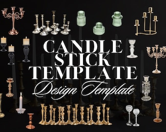 Plantilla de diseño de candelabro para CANVA