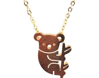 Indio Jewelry 10kt Gold Plated Koala Bear Necklace #7090