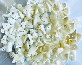 Mother of Pearl Chip Beads Approximately 75 beads, 9-12mm Item #3799