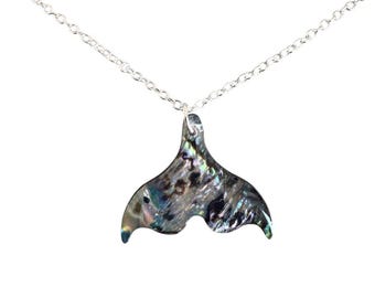Indio Jewelry Abalone Whale Tail Sterling Necklace #7091
