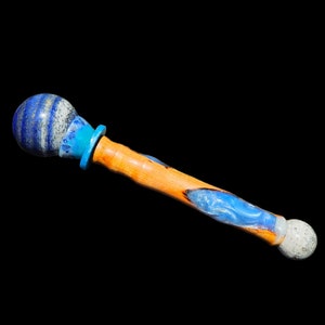 Handmade Diamond Willow Wand: Lapis Lazuli & Orgonite Sphere, Energy Healing