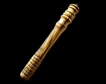 Mango de varita de madera de madreselva artesanal: extremos intercambiables personalizados.