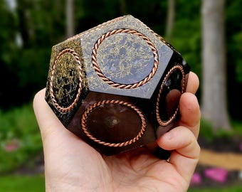 Orgonite Dodecahedron with Tensor Rings: Meditation & Energy Tool