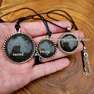 Orgonite Tensor Ring Pendant: Sacred & Viking Cubit, Spiritual Protection