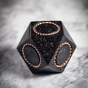 Orgonite Cuboctahedron with tensor rings (small size): Crystal matrix, Meditation, energy healing Tool