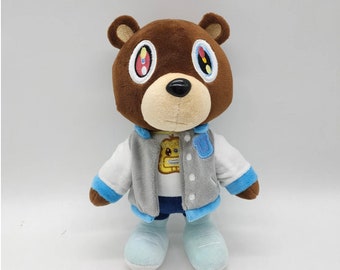 Ours en peluche Kanye ours en peluche dessin animé poupées peluche cadeau de remise des diplômes 26 cm