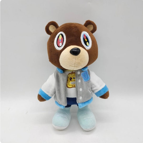 Ours en peluche Kanye ours en peluche dessin animé poupées peluche cadeau de remise des diplômes 26 cm