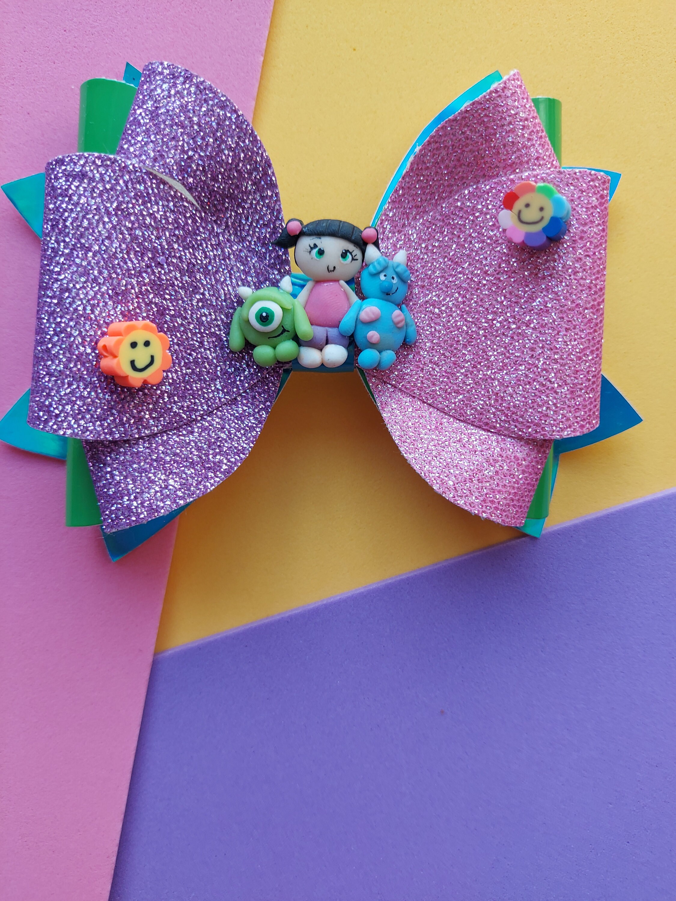 Monsters Inc Hair Bow, Boo Hair Bow, Mike Wazowski Bow  display picture 3