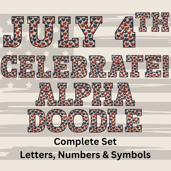 Patriotic Letters - Etsy