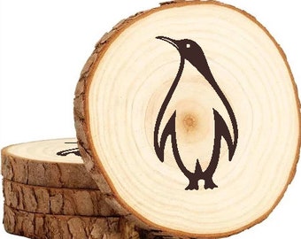 Penguin Wooden Coaster Set gift animal nature bird arctic