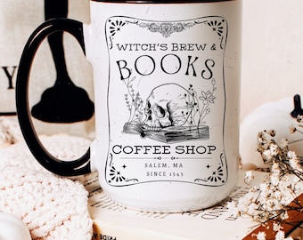 Witch's Brew Coffee Co mok, Halloween-koffiemok, herfstdecor, koffiebar, heksdecor, Halloween Salem-mok, Witchy-mokken, spookachtige esthetiek