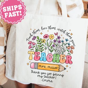 Cadeau de rentrée scolaire, Cadeau pour professeur, Cadeau de remerciement pour un professeur, Sac fourre-tout pour professeur, Cadeau personnalisé pour professeur, Cadeau personnalisé d'un élève, Cartable